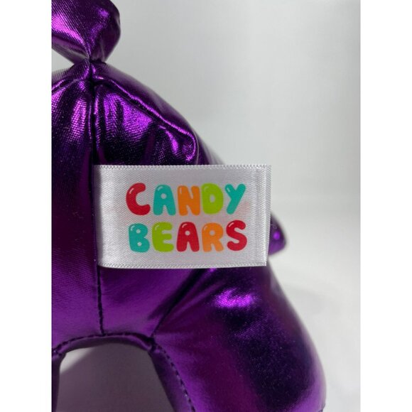 Candy Bears 8" Metallic Plush Stuffed Animal Purple - Picture 10 of 11